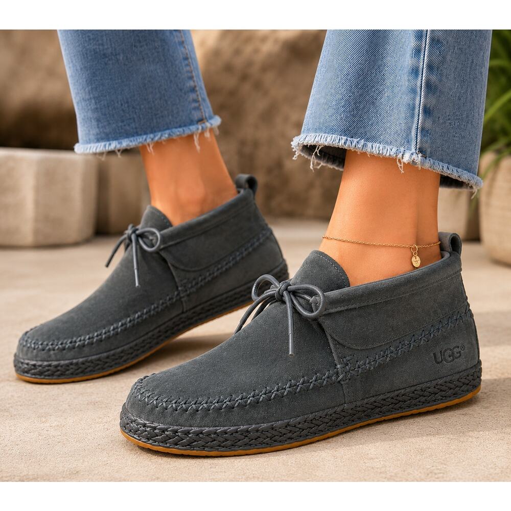UGG Women's SZ 8 Woodlyn Moc In Navy Blue Style Number 1084814